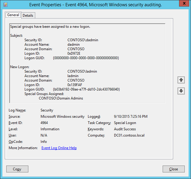 Windows security auditing. Код события logoff. ID виндовс.