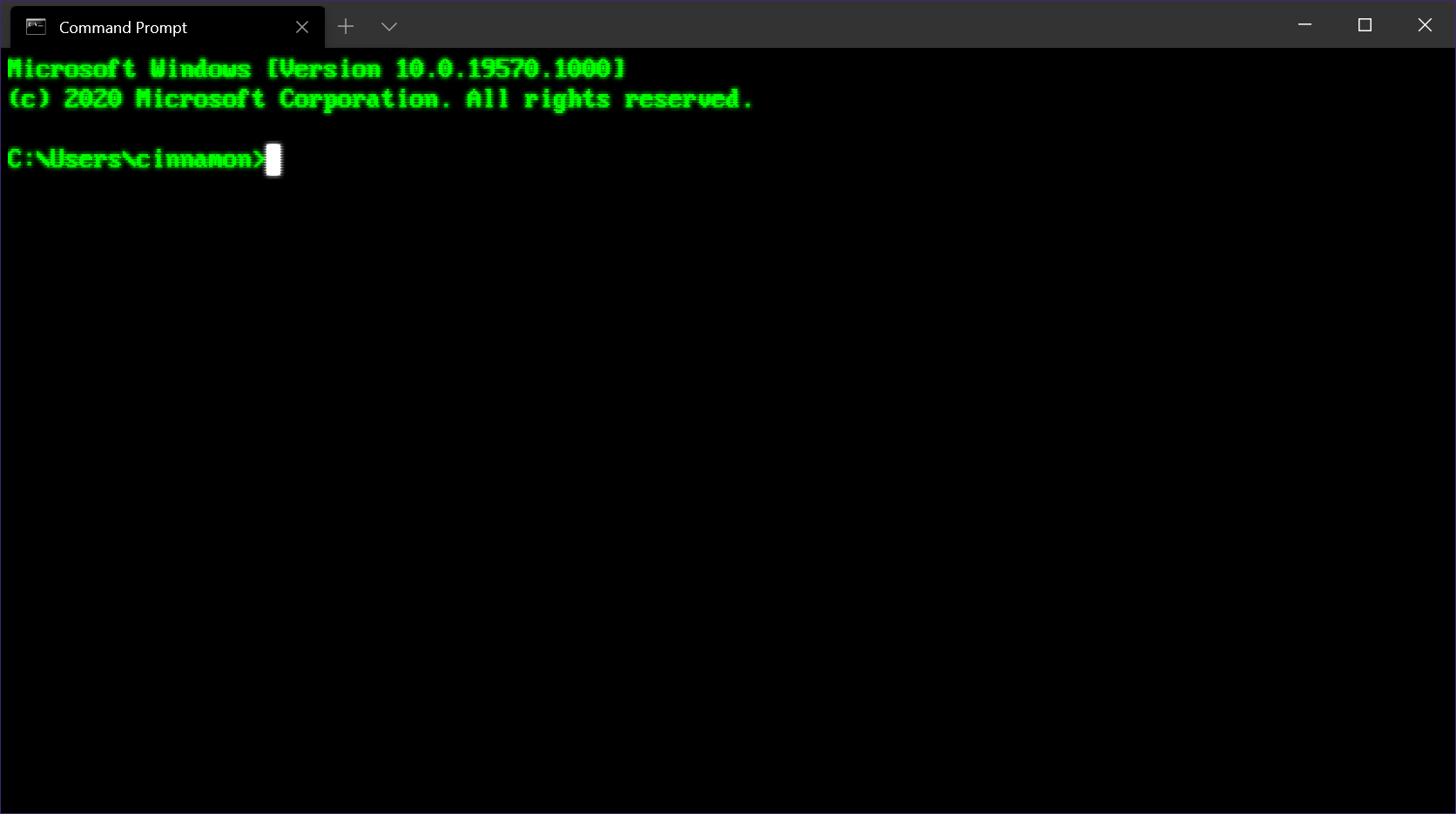 Windows Terminal Retro Command Prompt