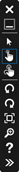 The mouse input button on the emulator toolbar