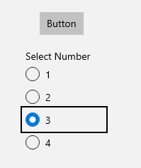 List with initial tab focus and a selected item