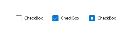 Example of check box states