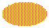 Illustration of an ellipse filled with very dense, evenly spaced dots over a background color