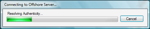 screen shot of a progress bar dialog box.