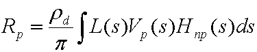 equation of the exit radiance resulting from direct lighting on a diffuse object with arbitrary distant lighting