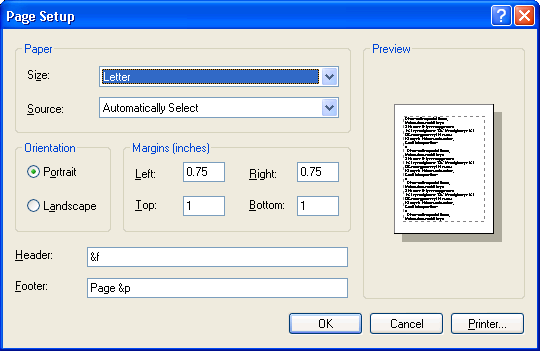 Page Setup Dialog Box - Win32 apps | Microsoft Learn