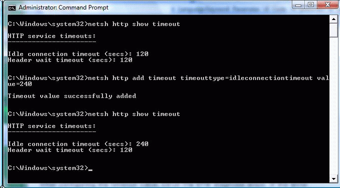 netsh http command window