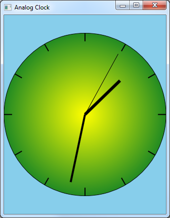 a screen shot of the clock program.