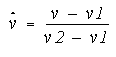 Equation showing the definition of v^.