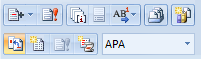 screen shot of a ribbon with seldom-used icons 