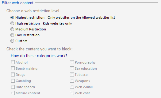 screen shot: selected button, cleared check boxes 