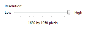 figure of slider showing number of pixels selected 