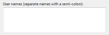 screen shot of label separate names with semicolon 