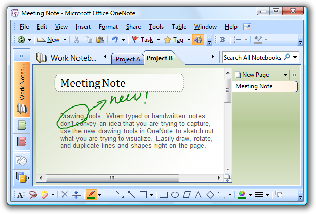 screen shot of handwriting on onenote page 