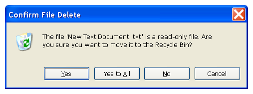 screen shot of 'confirm file delete' dialog box 