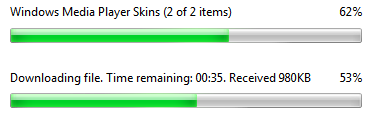 Screen shot of current and overall progress bars 