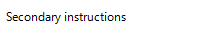 example of secondary-instructions text font 