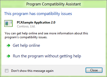 apps with known compatibility issues - soft block messages dialog
