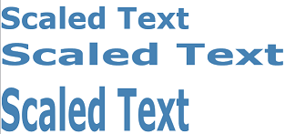Text with a scale transform applied.