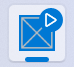 A taskbar icon with an accent colored circle that has a right facing triangle in it.