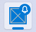 A taskbar icon with an accent colored circle that has a bell in it.