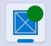 A taskbar icon with a green circle.
