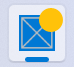 A taskbar icon with a yellow circle.