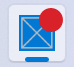 A taskbar icon with a red circle.
