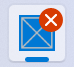 A taskbar icon with a red circle that has an X in it.