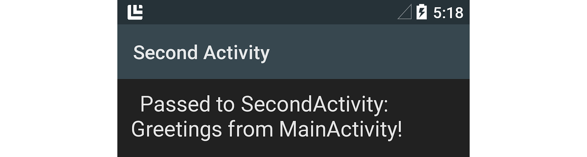 Second activity screenshot