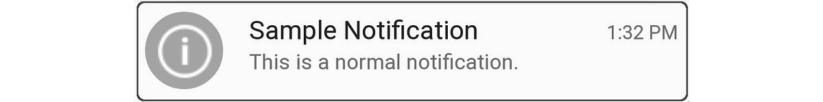 Example normal notification