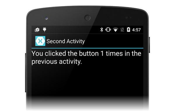 Second activity screenshot