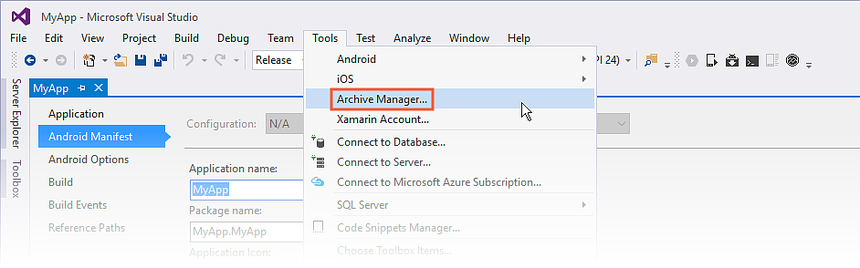 Launch Archive Manager