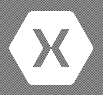 White Xamarin logo with transparent background