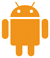 Orange Android icon for focused state