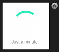 Watch emulator displays Just a minute ...