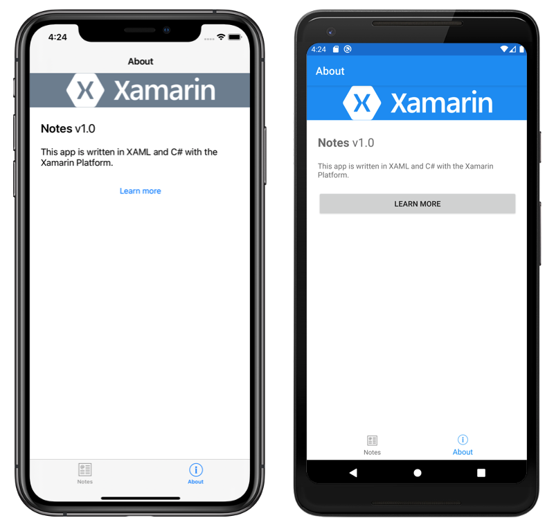 Create a Xamarin.Forms application quickstart - Xamarin | Microsoft Learn