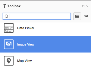 Select an Image View from the Toolbox