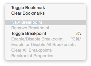 Select New Breakpoint