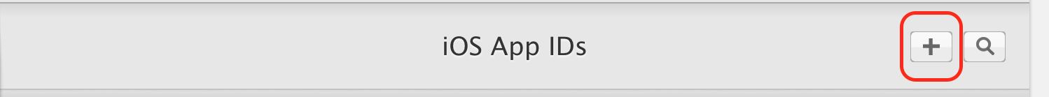 Add new App ID button
