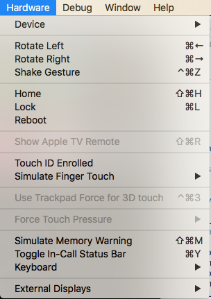 Select the Hardware menu in the iOS Simulator and enable the Use Trackpad Force for 3D touch menu item