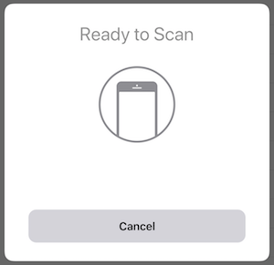 Cancel button while scanning