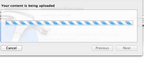 The content upload dialog