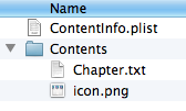 The plist file in the root and the product files in a Contents subdirectory