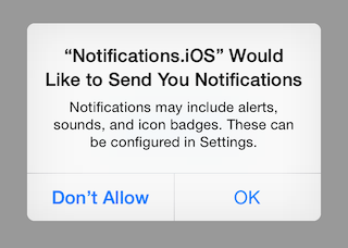 Confirming the ability to send a local notification