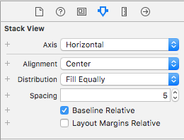 Configure the Horizontal Stack View options