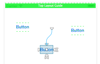 Constraining the top side of the middle button