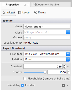 Editing a Constraint in the Property Explorer