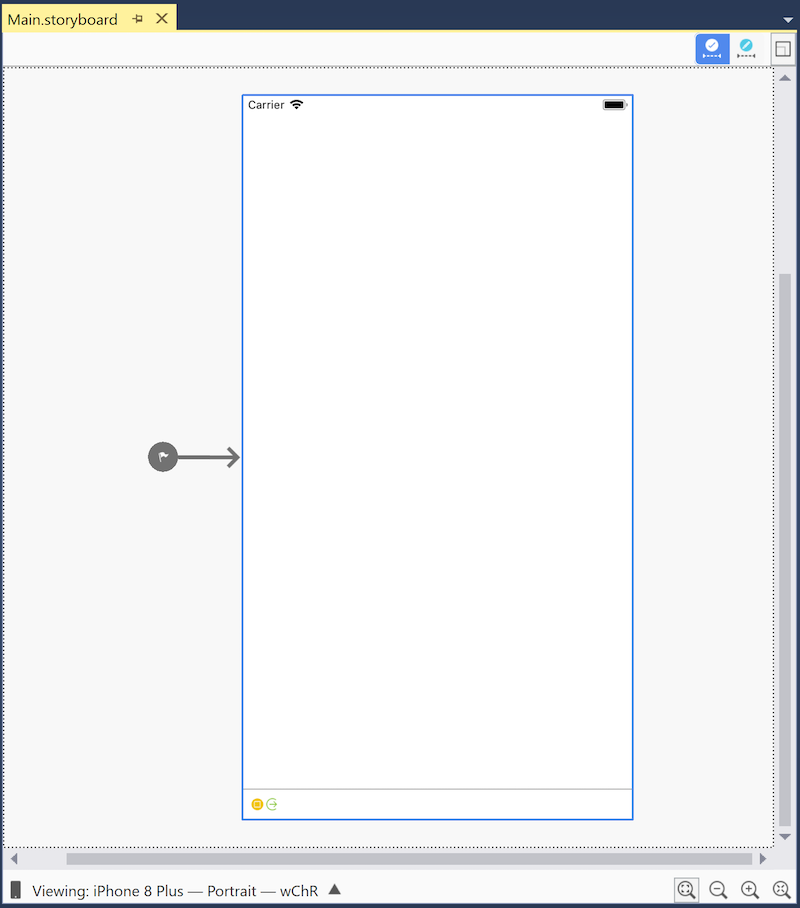 A view controller in the iOS Designer