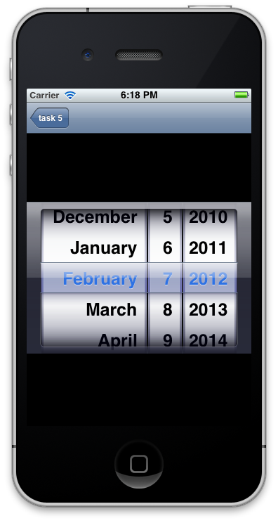 Selecting the date automatically loads a date picker as