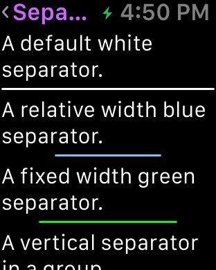 Separator screenshot
